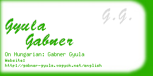 gyula gabner business card